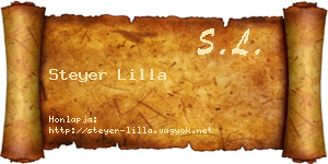Steyer Lilla névjegykártya